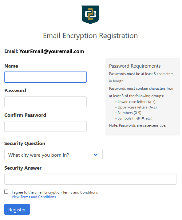 MailSafe Registration